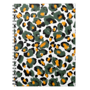 Caderno Espiral Padrão sem falhas de impressão leopardo