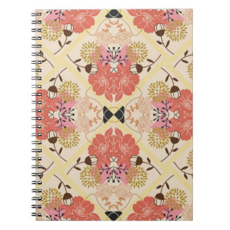 Caderno Espiral Padrão sem soldadura floral