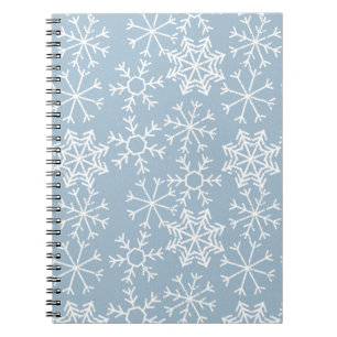Caderno Espiral PADRÃO SNOWFLAKS de inverno e suas ideias