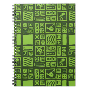 Caderno Espiral Padrão Tiki