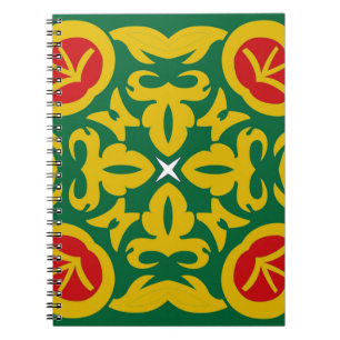 Caderno Espiral Padrão Tradicional Islâmico. Bandana impressão