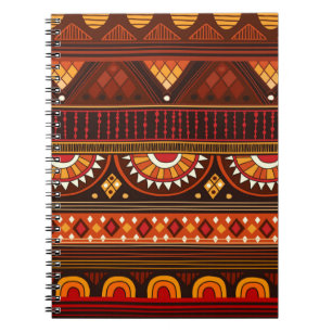 Caderno Espiral Padrão tribal perfeito. 