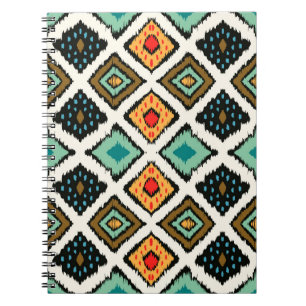 Caderno Espiral Padrão tribal sem descontinuidades em estilhaços