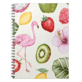 Caderno Espiral Padrão tropical