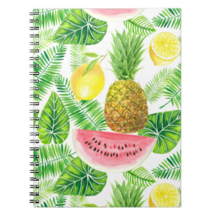 Caderno Espiral Padrão tropical