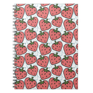 Caderno Espiral padrão uniforme de fruta Padrão da superfície