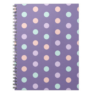 Caderno Espiral Padrão uniforme de Halloween com isolado de bolinh