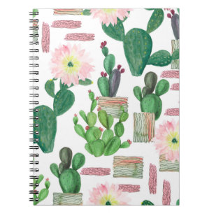 Caderno Espiral Padrão uniforme de pintura em aquarela. Aquarela