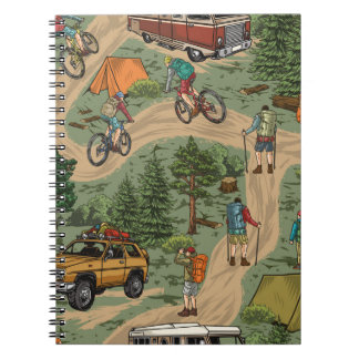 Caderno Espiral Padrão uniforme de vintagem de recreação externa c