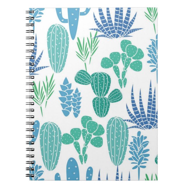 Caderno Espiral Padrão vegetal (Frente)