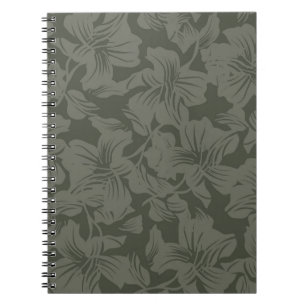 Caderno Espiral Padrão verde Floral sem soldadura abstrato, 