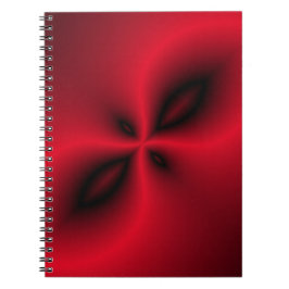 Caderno Espiral Padrão Vermelho e Preto