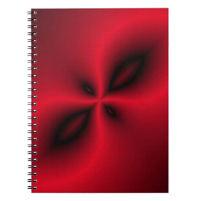 Caderno Espiral Padrão Vermelho e Preto (Frente)