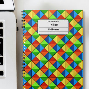 Caderno Espiral Padrão vibrante