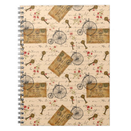 Caderno Espiral padrão vintage