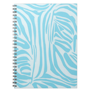 Caderno Espiral Padrão Zebra Azul