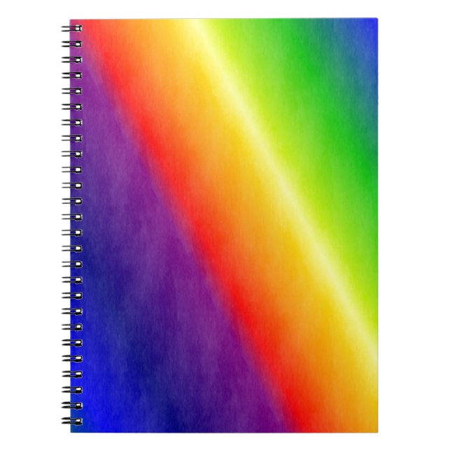Caderno Espiral Padrões arco-íris (Frente)