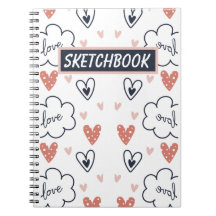 Padrões bonitos desenhados à mão, cor-de-rosa e br