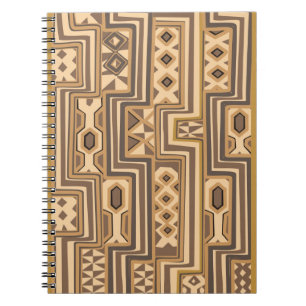 Caderno Espiral Padrões de África: Arte africana abstrata de Brown