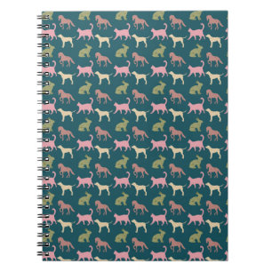 Caderno Espiral Padrões de Arte Animal Cachorro Cachorro Padrões C