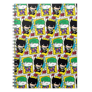 Caderno Espiral Padrões de Cartão de Joker e Batman