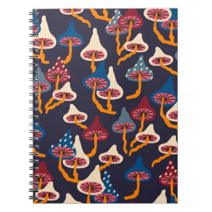 Caderno Espiral Padrões de empacotamento do Tecido de Ilustração d