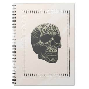 Caderno Espiral Padrões de giro do crânio de Cuaderno