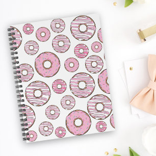Caderno Espiral Padrões De Rosquinhas, Rosquinhas Rosa, Prensas