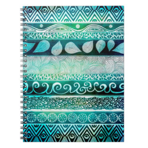 Caderno Espiral Padrões para notebook/Indie de Foto
