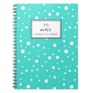 Caderno Espiral Padrões Personalizados para Quedas de Neve Turques