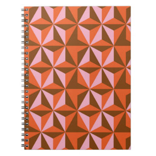 Caderno Espiral Padrões retrorreflectores de 70s