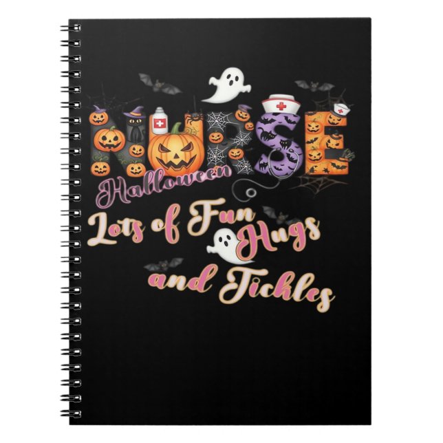 Caderno Espiral Paediactrics Nurse Fun Halloween Design Essential  (Frente)