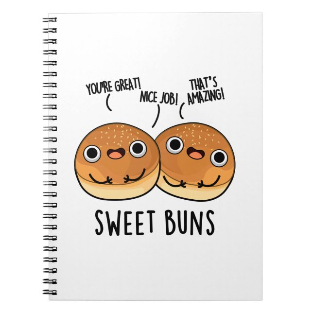 Caderno Espiral Pães Doces Piada de Padaria Divertida  (Frente)