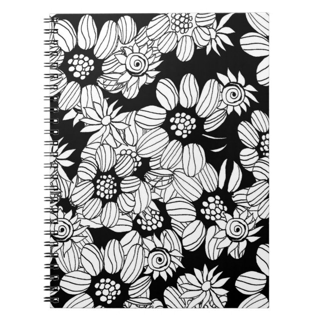 Caderno Espiral página de cores de calmação de mandala (Frente)