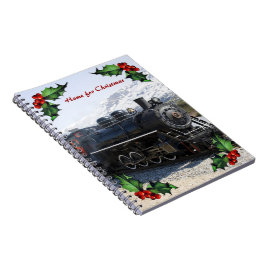 Caderno Espiral Página inicial no trem para o notebook de Natal