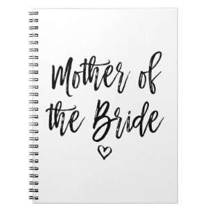 Caderno Espiral Páginas de Ideias de Carta à Mão da Mãe da Noiva