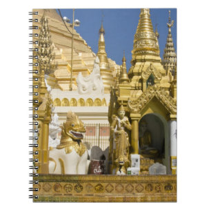 Caderno Espiral Pagode Shwedagon (Paya), grande local de templo qu