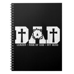 Caderno Espiral Pai abençoado Papai Cruz Cristão Religioso Pai