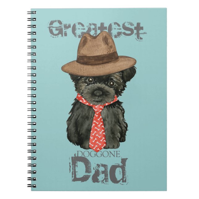 Caderno Espiral Pai Affenpinscher (Frente)