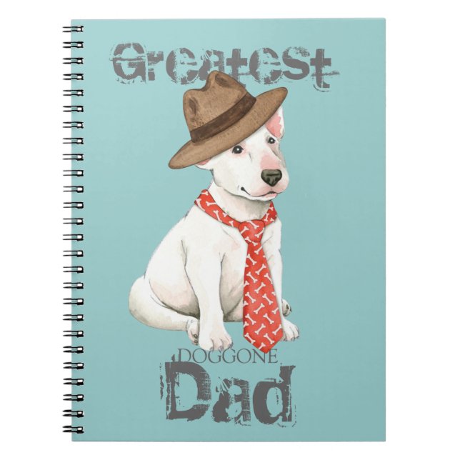 Caderno Espiral Pai Bull Terrier (Frente)