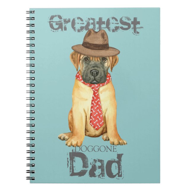 Caderno Espiral Pai Bullmastiff (Frente)