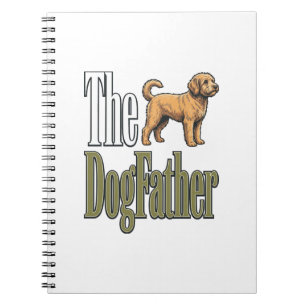 Caderno Espiral Pai Cachorro Gravação Vintage Design Amante de Cac