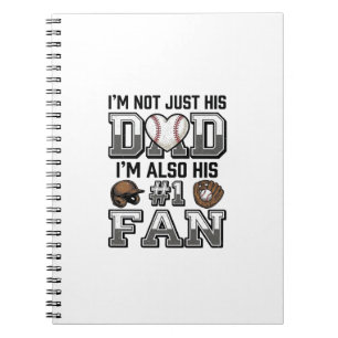 Caderno Espiral Pai de Beisebol Fã Número 1 Design de Camisa Vinta
