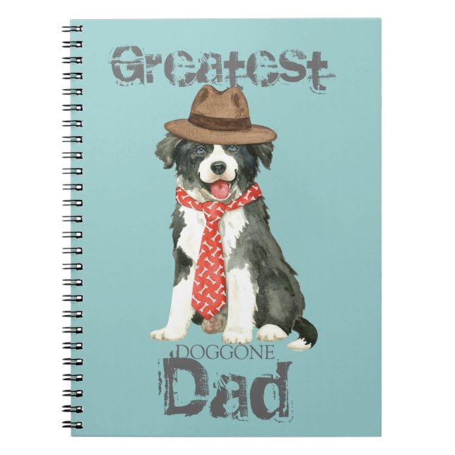 Caderno Espiral Pai de Borda Collie (Frente)