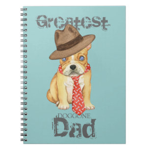 Caderno Espiral Pai de Buldogue Francês