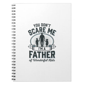 Caderno Espiral Pai de Crianças Maravilhosas Design de Citação Vin