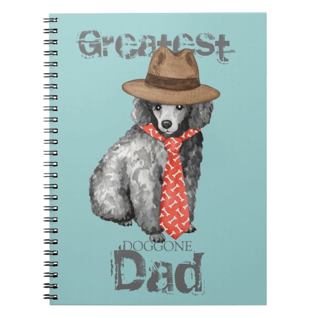 Caderno Espiral Pai de Poodle Miniatura (Frente)
