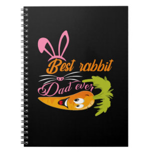 Caderno Espiral Pai de presentes   Melhor Pai De Coelho Nunca