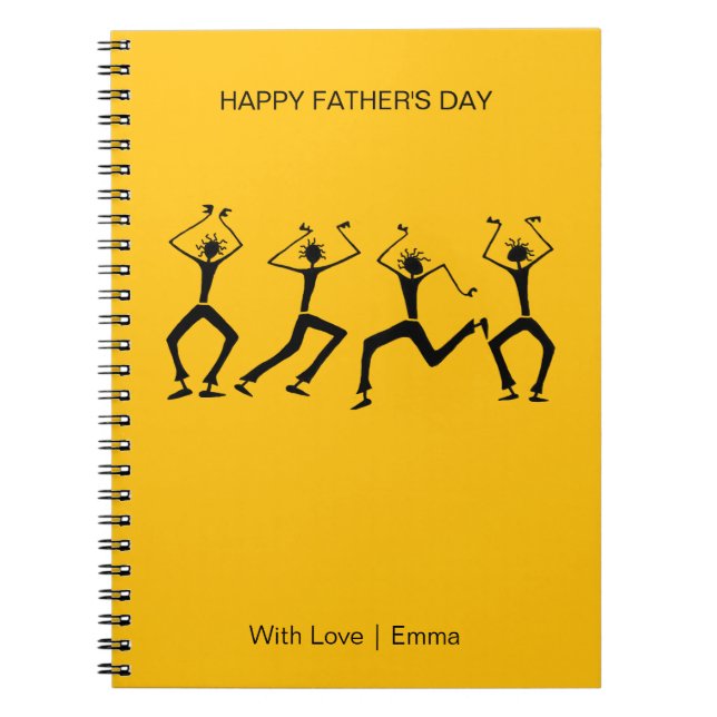 Caderno Espiral Pai dos Dançarinos do Partido da Felicidade Silhou (Frente)