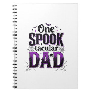 Caderno Espiral Pai Espetacular de Halloween Design Vetorial Vinta